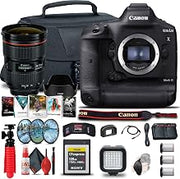 Canon EOS-1D X Mark III Camera with EF 24-70mm Lens & Photo Software Bundle | For Photography & Video | DSLR Camera + LED Light + 128GB CFexpress Memory Card + Filter Kit + Case + Battery (3829C002)