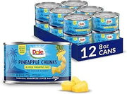 Dole Pineapple Chunks, 8 oz Cans, 12 Pack