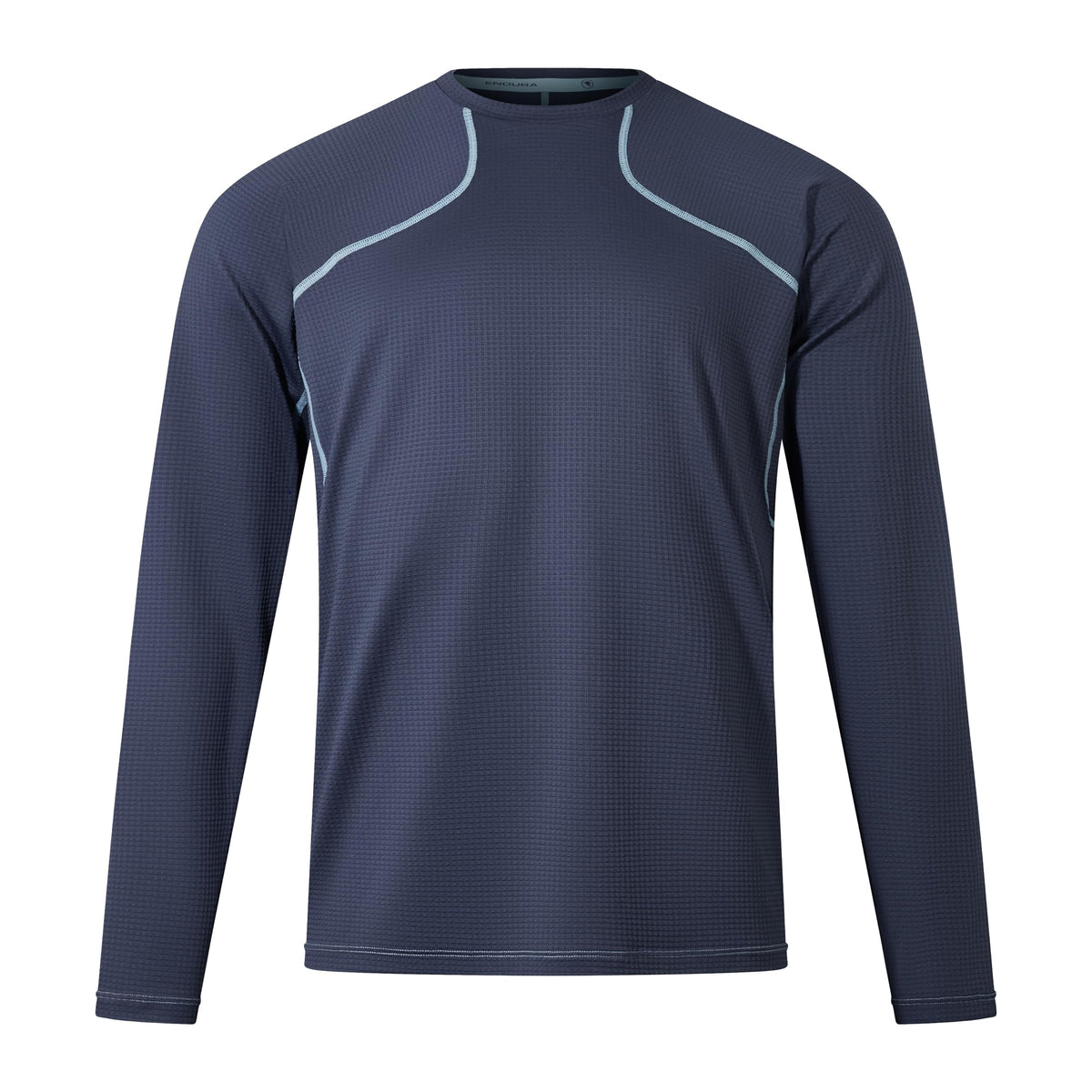 Unisex Corner Long Sleeve Cycling Shirt Obre Blue by Endura – X-Small, Obre Blue, Model UCornerLongSleeveShirt1.0