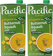 Pacific Foods Organic Light in Sodium Butternut Squash Soup, 32 Oz (Pack of 2)