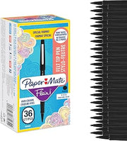 Paper Mate Flair Felt Tip Pens | Medium Point (0.7 mm) Writing Pens | Black Pens | For Writing, Drawing & Sketching | 36 Count