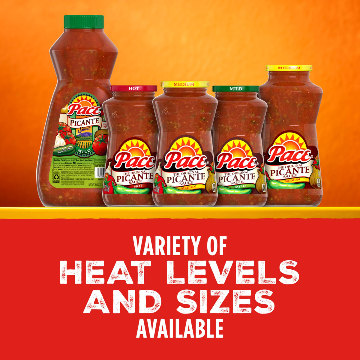 Medium Picante Sauce by Pace – 16 Ounce (Pack of 12), Pack of 12, Model 200650000006