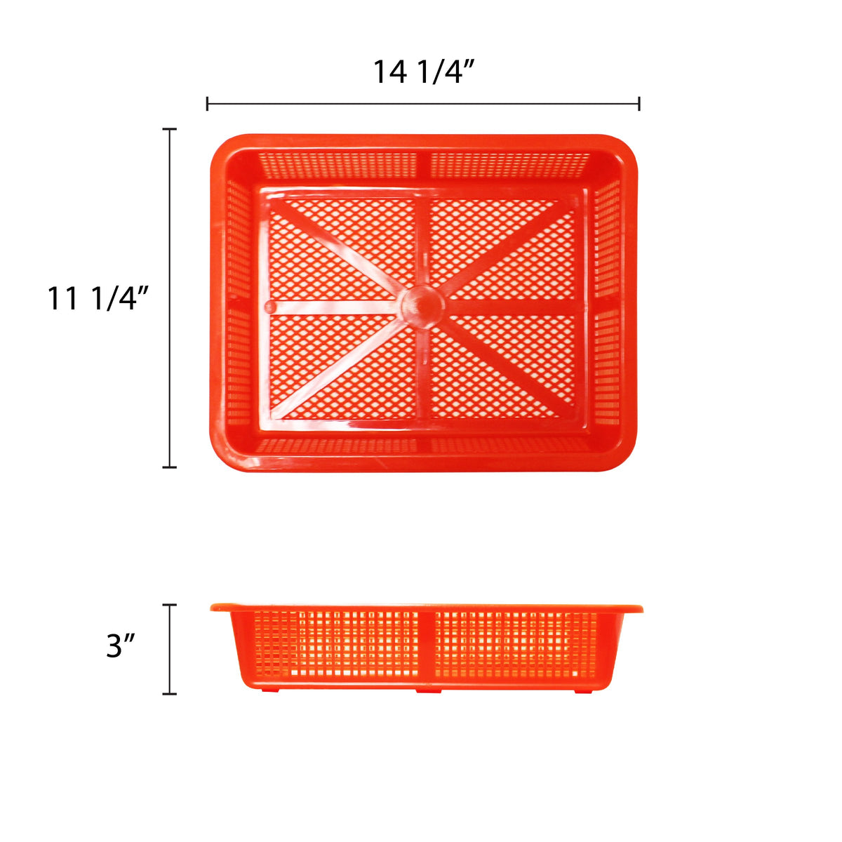 Thunder Group 380mm / Red / Flat Open Storage Bins