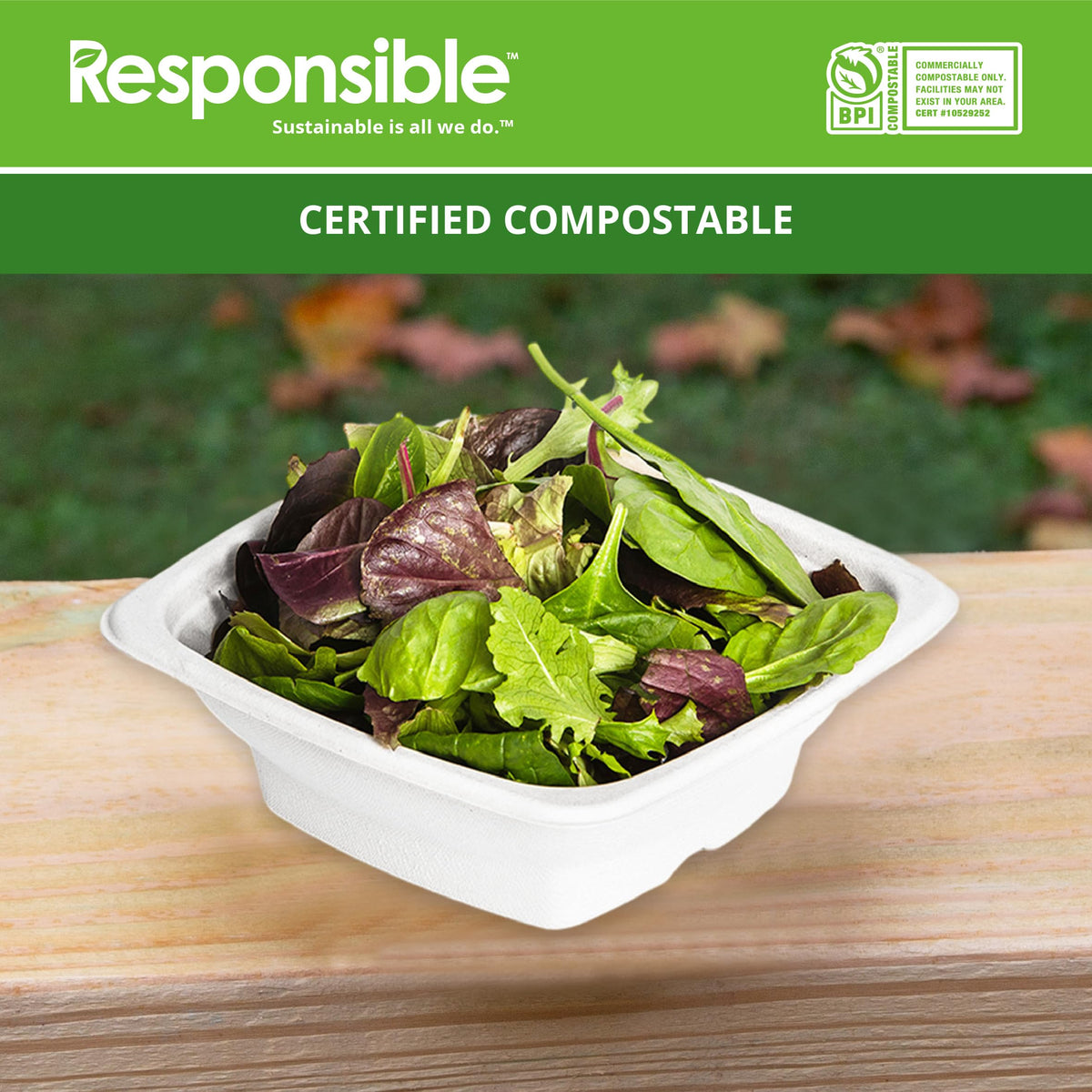Responsible Products 24 oz (50 Count) / Classic White / Casual Bowls