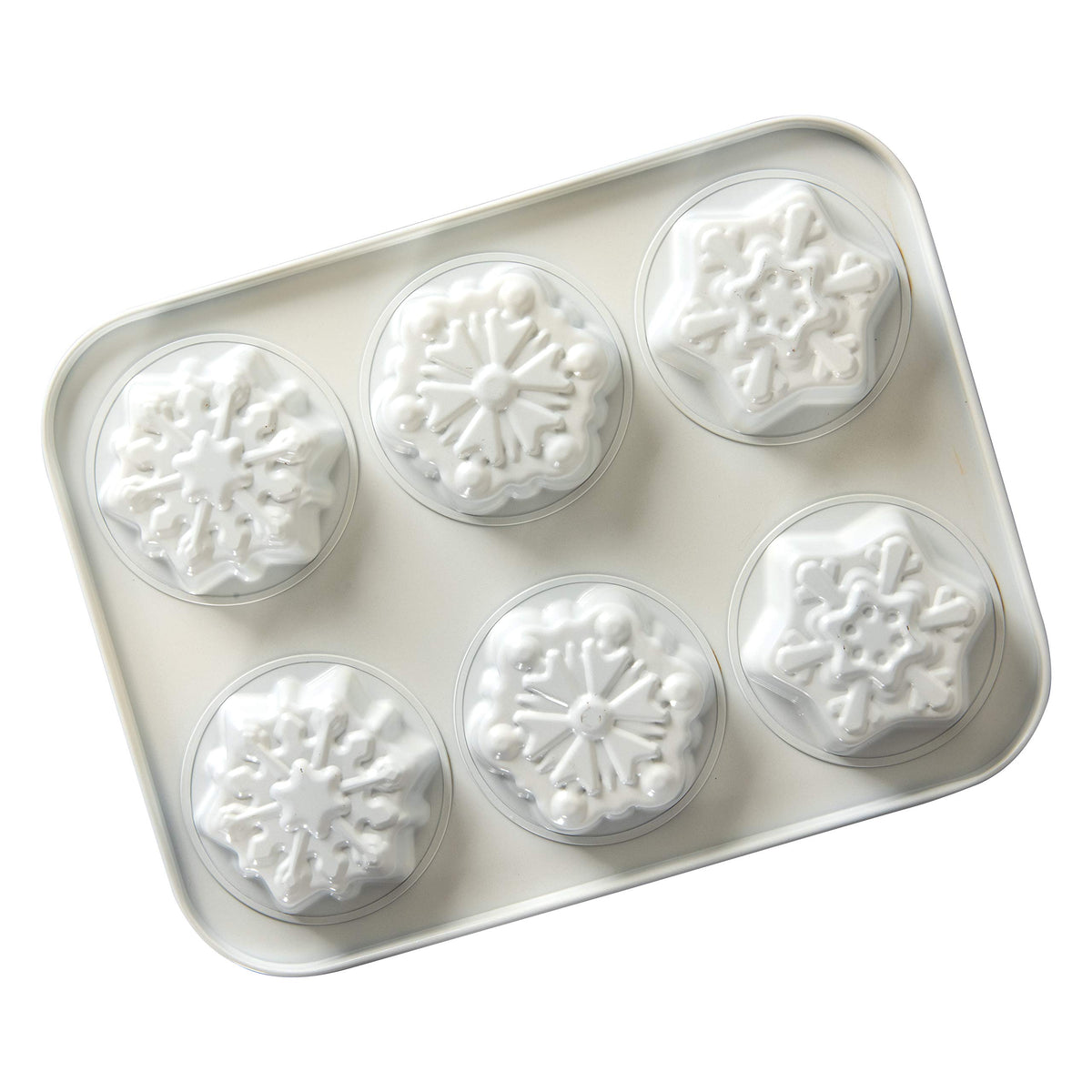 Nordic Ware Snowy Day Formed Mini Cake Pan / 2.5-Cups / White Specialty & Novelty Cake Pans