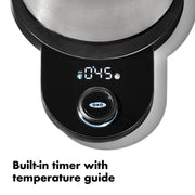 Brew Pour Over Gooseneck Electric Kettle - Stainless Steel by OXO – 1.1 Quarts, 1.0 liters, Stainless Steel, Model 8717100