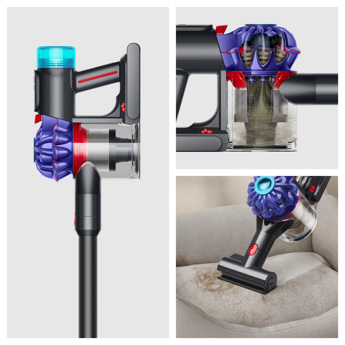 V10 Konical Cordless Vacuum by Dyson – 0.14 gallons, Black/Blue, Model 626416-01