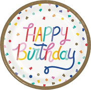 Creative Converting Birthday Confetti Happy Birthday Paper Plates, 8 Count