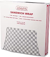 Bagcraft Papercon Grease-Resistant Wrap/Liners, 12 x 12, Black Checker, 1000/Box