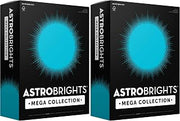 Astrobrights Mega Collection, Colored Cardstock, Bright Blue, 320 Sheets, 65 lb/176 gsm, 8.5" x 11" - MORE SHEETS! (91628) (Pack of 2)