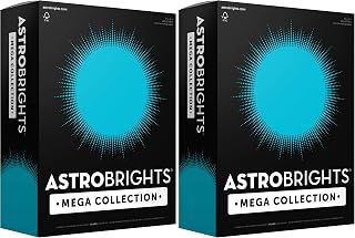 Astrobrights Mega Collection, Colored Cardstock, Bright Blue, 320 Sheets, 65 lb/176 gsm, 8.5" x 11" - MORE SHEETS! (91628) (Pack of 2)