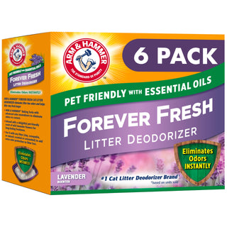 Forever Fresh Cat Litter Deodorizer by ARM & HAMMER – 30 oz (Pack of 6), 30.0 ounces, Baking Soda, Purple