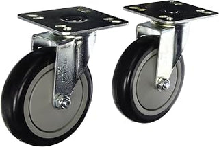 Winco Universal Plate Caster Set, 4-Inch by 4-Inch