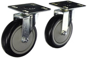 Universal Plate Caster Set by Winco – Medium, Plastic, Black, Model CT-44