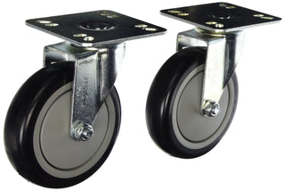 Universal Plate Caster Set by Winco – Medium, Plastic, Black, Model CT-44