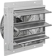 Global Industrial Continental Dynamics Direct Drive 12" Diameter Exhaust Fan with Adjustable Shutters, 1 Speed, 2150 CFM, 1/12 HP, 1 Phase, 120 V, Hard Wired