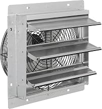 Global Industrial Continental Dynamics Direct Drive 12" Diameter Exhaust Fan with Adjustable Shutters, 1 Speed, 2150 CFM, 1/12 HP, 1 Phase, 120 V, Hard Wired