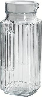Anchor Hocking 93411 1 Quart Glass Bistro Pitcher With White Stopper