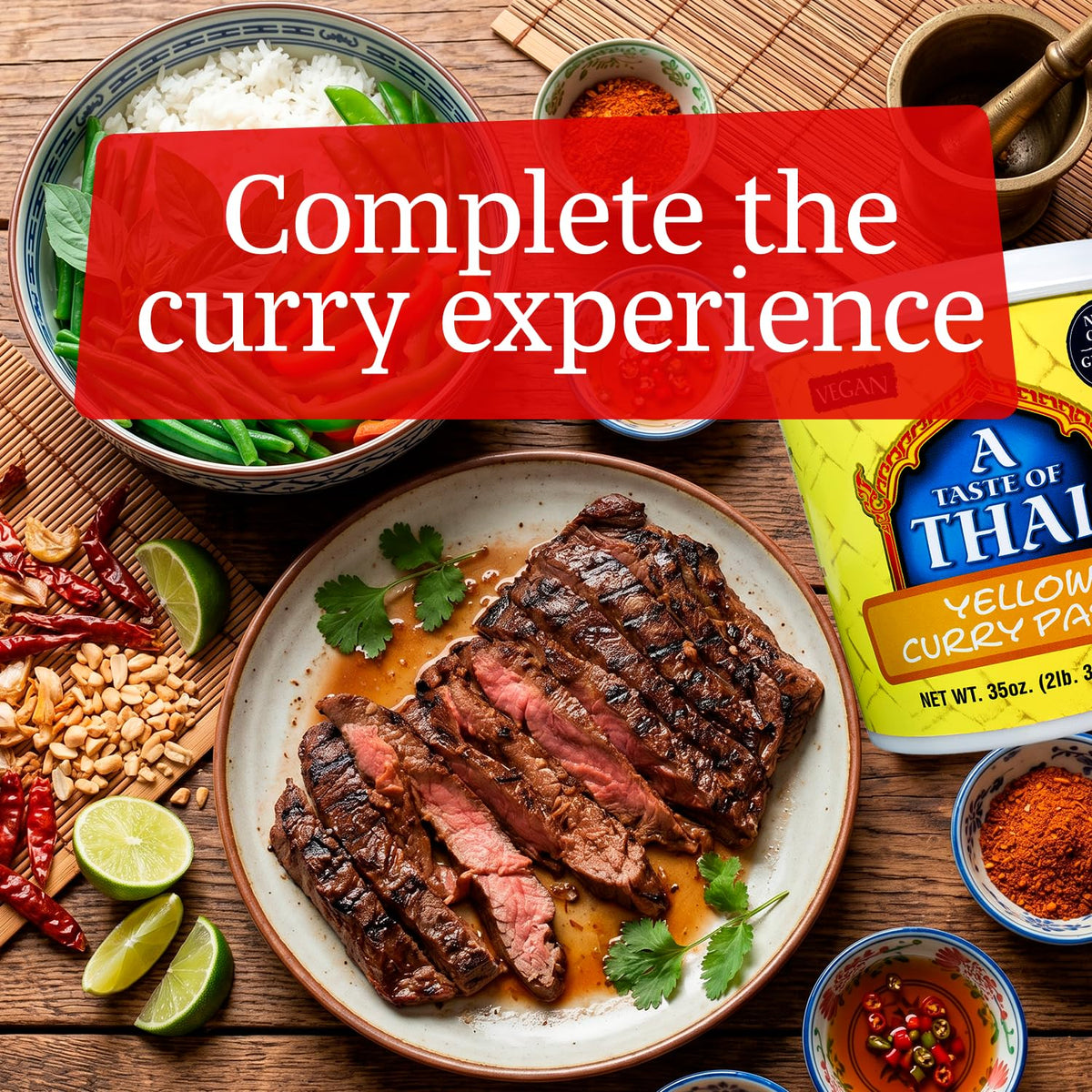 A Taste of Thai Yellow Curry Paste / 1 Pack / 1 Curry Sauce