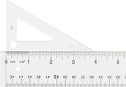 Westcott Styrene Triangle Ruler, 4", 30/60 Degree, Transparent (S390-4)