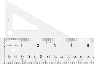 Westcott Styrene Triangle Ruler, 4", 30/60 Degree, Transparent (S390-4)