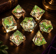 Green Grass DND Dice Set by The Dicity – Resin, Green, Model the dicity