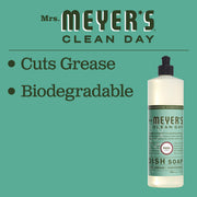 Mrs. MEYER'S 16 Fl Oz (Pack of 2) / Basil / A340 Dish Soap