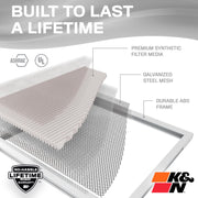 K&N 23.4" x 23.4" x 0.8" / Merv 8 / 1 Furnace Filters