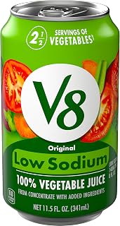 V8 Low Sodium Original 100% Vegetable Juice, 11.5 fl oz Can