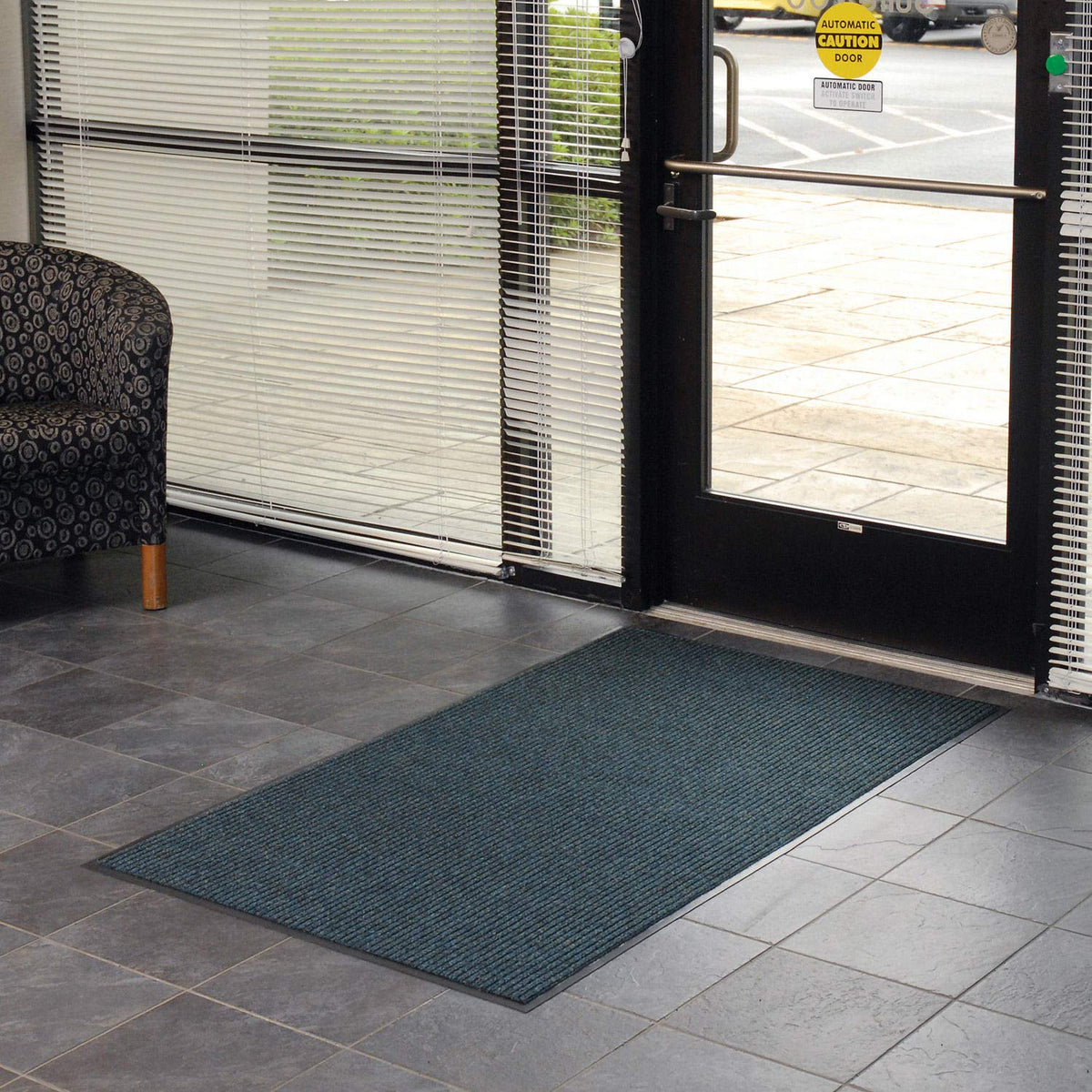 Deep Cleaning Ribbed Entrance Mat by Apache Mills – 3' x 3'3" (Rectangular), Polypropylene, Blue, Model 0103315053X4
