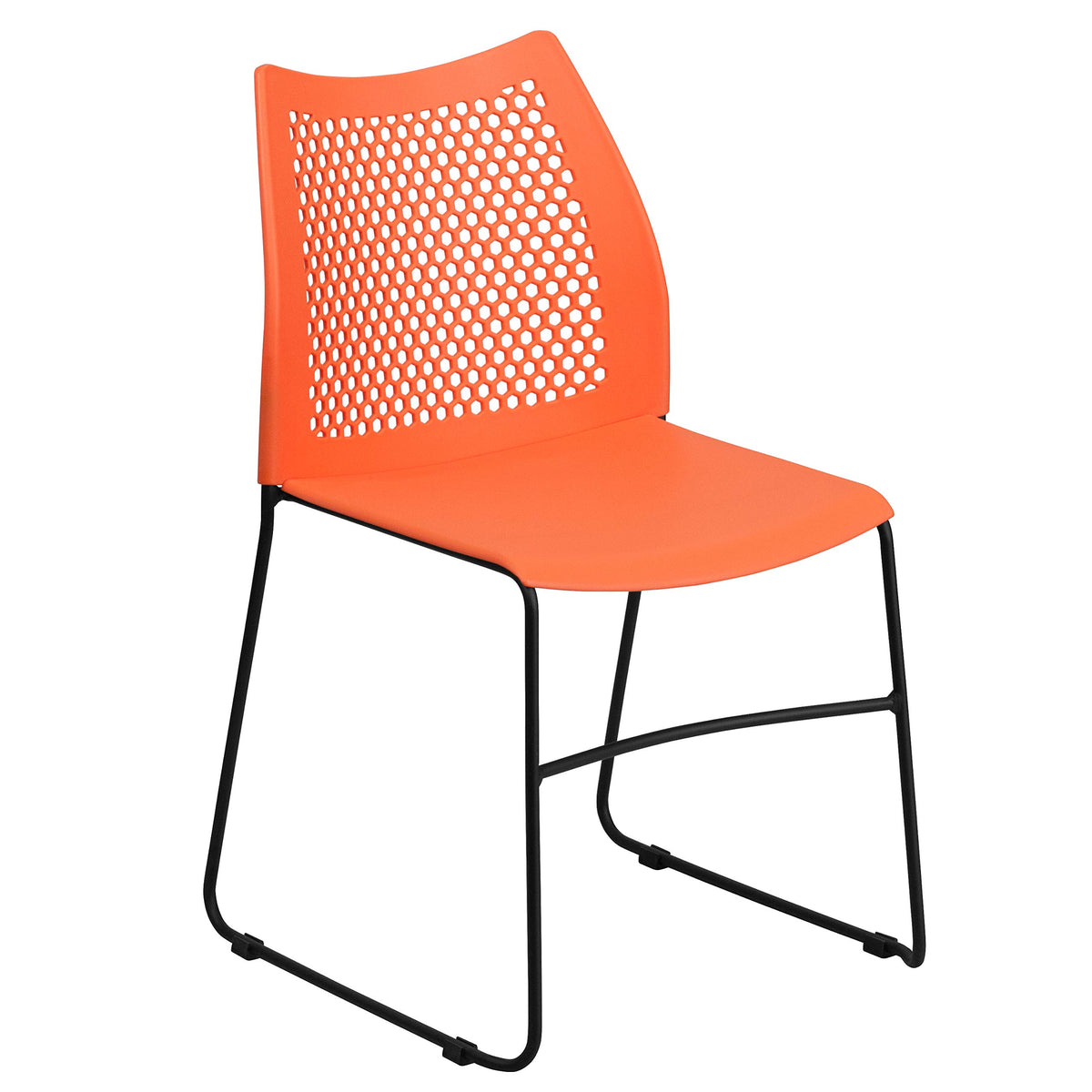 Flash Furniture Orange / Set of 1 / Contemporary Stacking Chairs