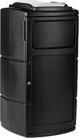 Commercial Zone PolyTec™ Side Entry Trash Container, Square, Tray, Dual Flipper, Dome Top