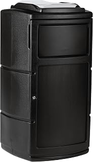 Commercial Zone PolyTec™ Side Entry Trash Container, Square, Tray, Dual Flipper, Dome Top