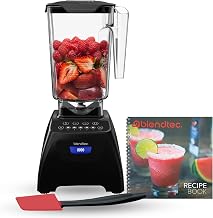 Blendtec Classic 575 Blender (Black), WildSide+ Jar, Spatula & Recipes | Professional Grade Power, Self-Cleaning, 5 Speed Kitchen Blender with Four Preprogrammed Blending Cycles