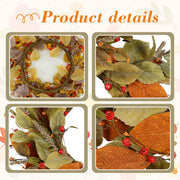YNYLCHMX Fall Wreath, 22 Inch Diameter, Farmhouse Autumn
