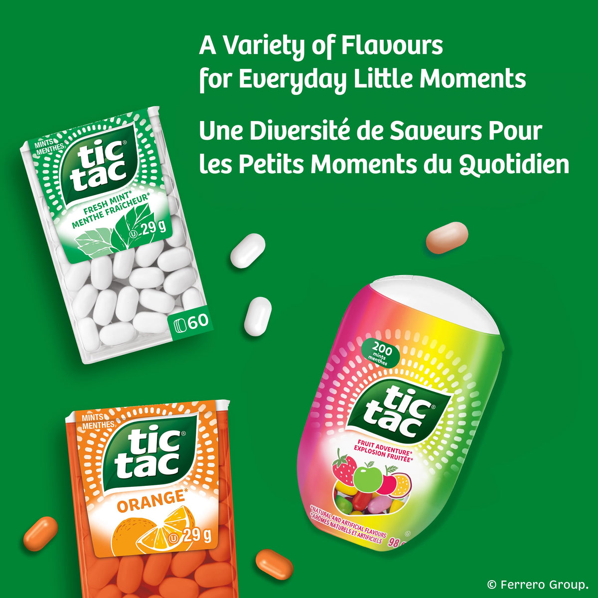 Mints, Fresh Mint, Mint Candy, 29g Singles, 3 Count Candy Mint Sleeve by Tic Tac – AG102471, KN102471, Model YOOUS