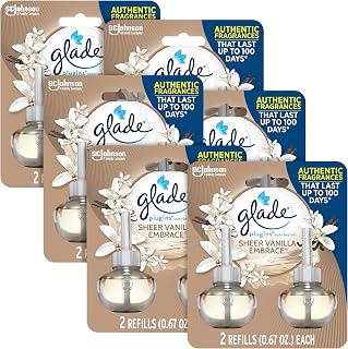 Glade Plugins Scented Oil Pure Vanilla Joy Refill 1.34 Fluid Ounce 2 Count (Pack of 6)