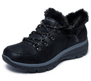 Women's Easy Going - Fall Adventures Slip-in Bootie by Skechers – 8, Faux Leather, Black, Model 167875-BLK