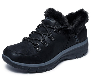Women's Easy Going - Fall Adventures Slip-in Bootie by Skechers – 8, Faux Leather, Black, Model 167875-BLK