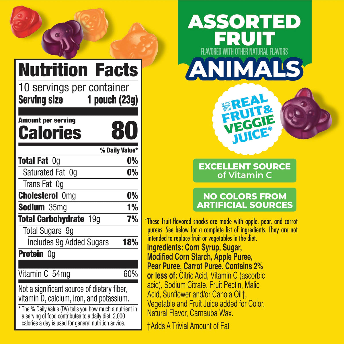 Mott's Assorted Fruit / 10 Count (Pack of 1) / 1 Fruit Snacks