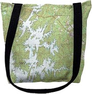Betsy Drake TY975M 16 x 16 in. Lake Martin Alabama Nautical Map Tote Bag - Medium