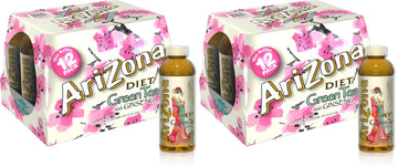Diet Green Tea with Ginseng - 16 Fl Oz (24 Pack) by AriZona – 16 Fl Oz (Pack of 24), Pack of 24