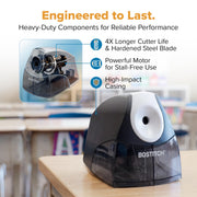 Office Electric Pencil Sharpener by Bostitch – 1 Count (Pack of 1), Plastic, Black, Model EPS4-BLACK