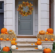 WreathDream Artificial Fall Wreath, 20 Inch Diameter, Rusty Red Magnolia Leaves