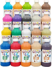 Colorations Paraben-Free Washable Tempera Paint for Kids, Set of 20 Colors
