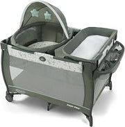 Graco Pack ’n Play Travel Dome Playard, Portable Bassinet with UV Canopy, Full‑Size Infant Bassinet, Diaper Changer