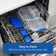 Pack & Go 1.48 L Bento Create by Rubbermaid – 1.48L (2-Pack), 1.48 liters, Plastic, Dark Blue, Pack of 2