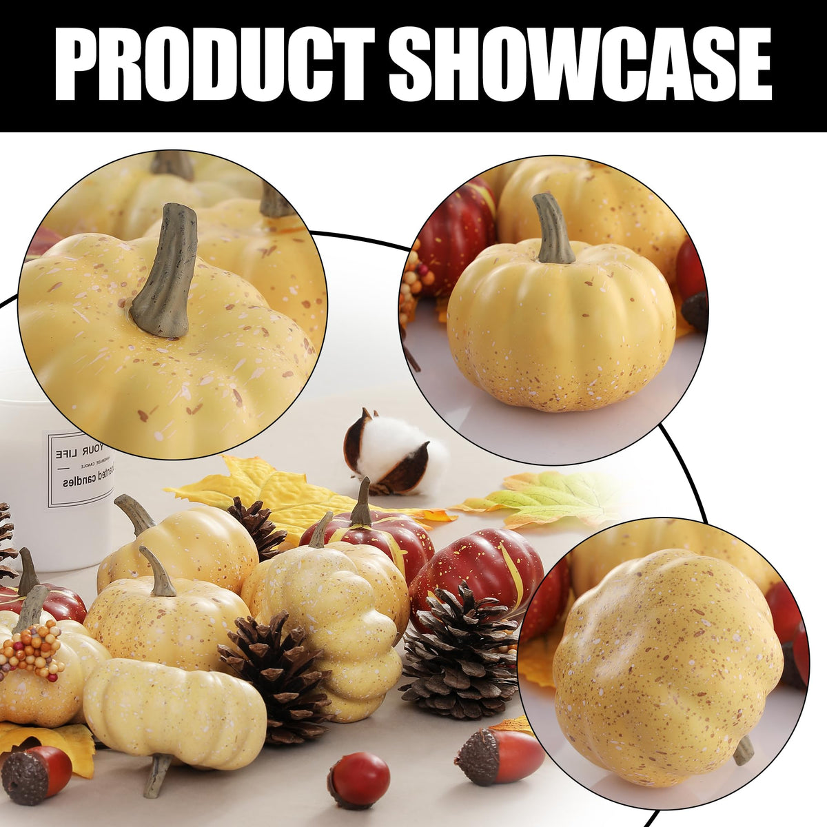Artgar Pumpkin Decor Set, 23 Piece Fall Harvest Collection, Small