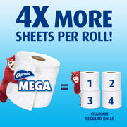 Ultra Strong Toilet Paper 18 Mega Rolls by Charmin – Mega, Paper, white, Pack of 18