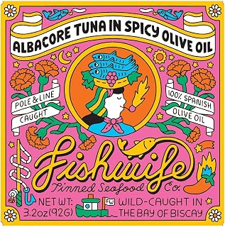 Fishwife Albacore Tuna in Spicy Olive Oil (1-Pack) | Premium Tinned Fish | MSC-Certified Seafood | High Protein, Gluten Free, Paleo Friendly, Omega-3s | Wild-Caught Tuna from South Africa Fishery